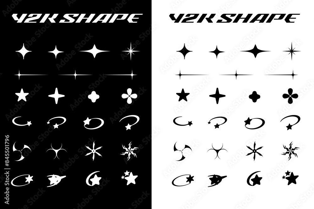 Futuristic streetwear cyberpunk y2k shape element technology graphic vector design template Futuristic streetwear cyberpunk y2k shape element technology graphic vector design template