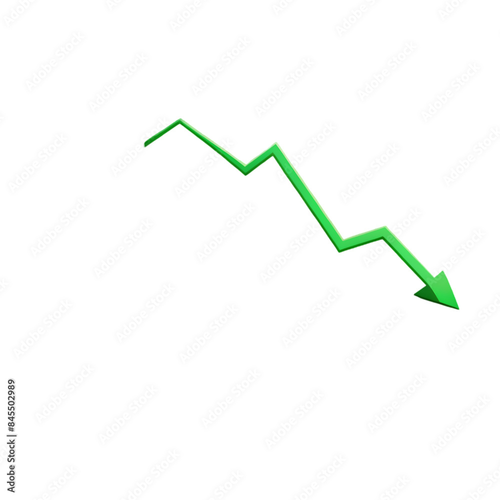 Top view of statistics presentation with arrow Top view of statistics presentation with arrow
