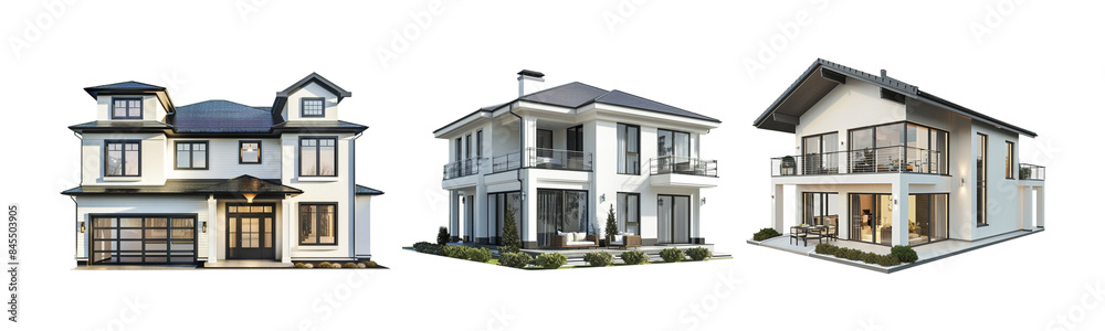 Set Of Modern House Png Set Of Modern House Png