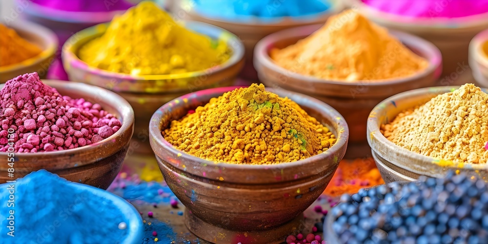 Celebrating the Joy of Holi Festival in India with Colorful Powder. Concept Holi Festival, India, Colorful Powder, Celebrations, Joy Celebrating the Joy of Holi Festival in India with Colorful Powder. Concept Holi Festival, India, Colorful Powder, Celebrations, Joy
