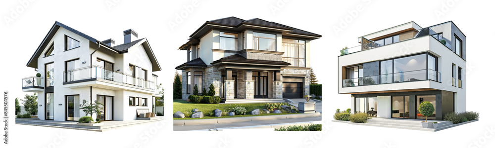 Set Of Modern House Png Set Of Modern House Png