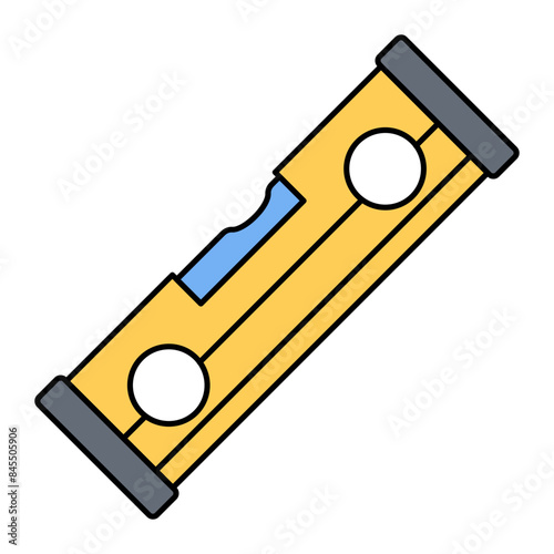 aluminum boxed Spirit Masonry Level concept, stonemasons surface floor levels vector outline design, Industrial EquipmentSymbol, 1st of May Sign,  International Workers Day stock illustration