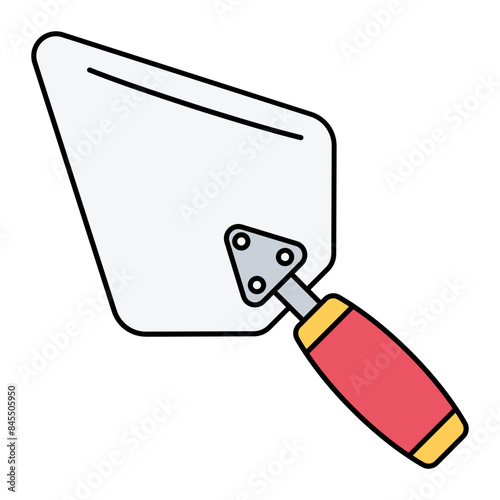 Pruning shears concept, secateurs or hand pruners vector outline design, Industrial EquipmentSymbol, 1st of May Sign,  International Workers Day stock illustration