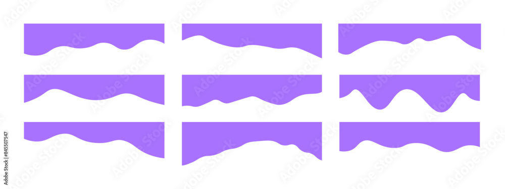 Collection of dividers shape templates. Modern separator header for website and app. Curve lines, wave collection of abstract design element for top and bottom page web site Collection of dividers shape templates. Modern separator header for website and app. Curve lines, wave collection of abstract design element for top and bottom page web site