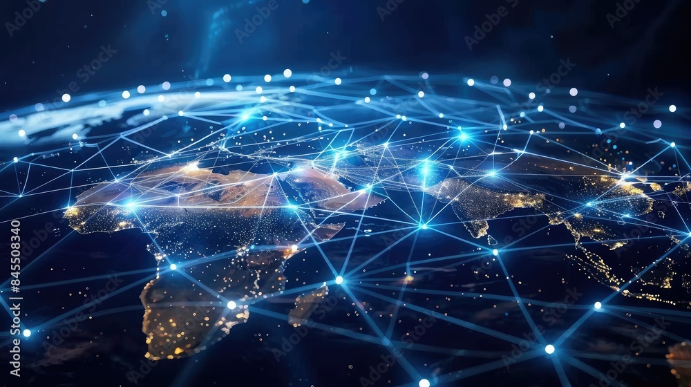web globe depicts a global network of connections web globe depicts a global network of connections