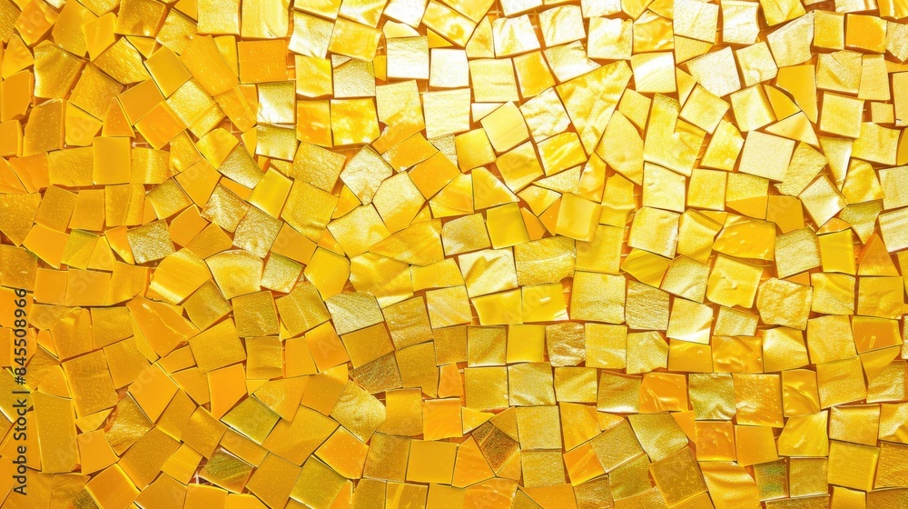 Gold yellow mosaic tiles on wall and floor texture background Gold yellow mosaic tiles on wall and floor texture background