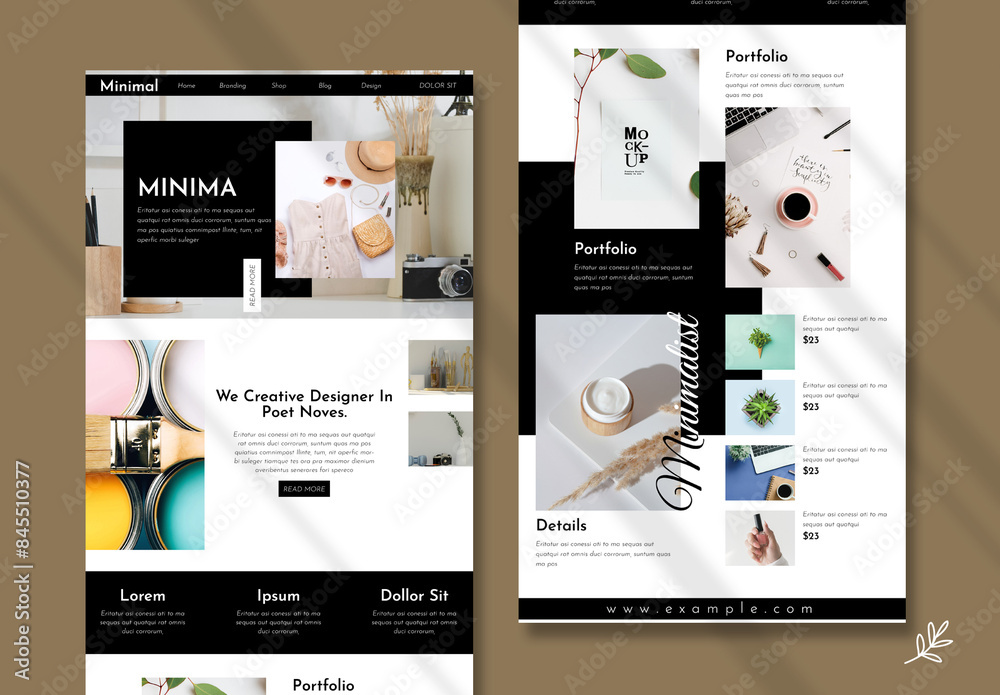 Minimal Email News Letter Layout Stock Template | Adobe Stock