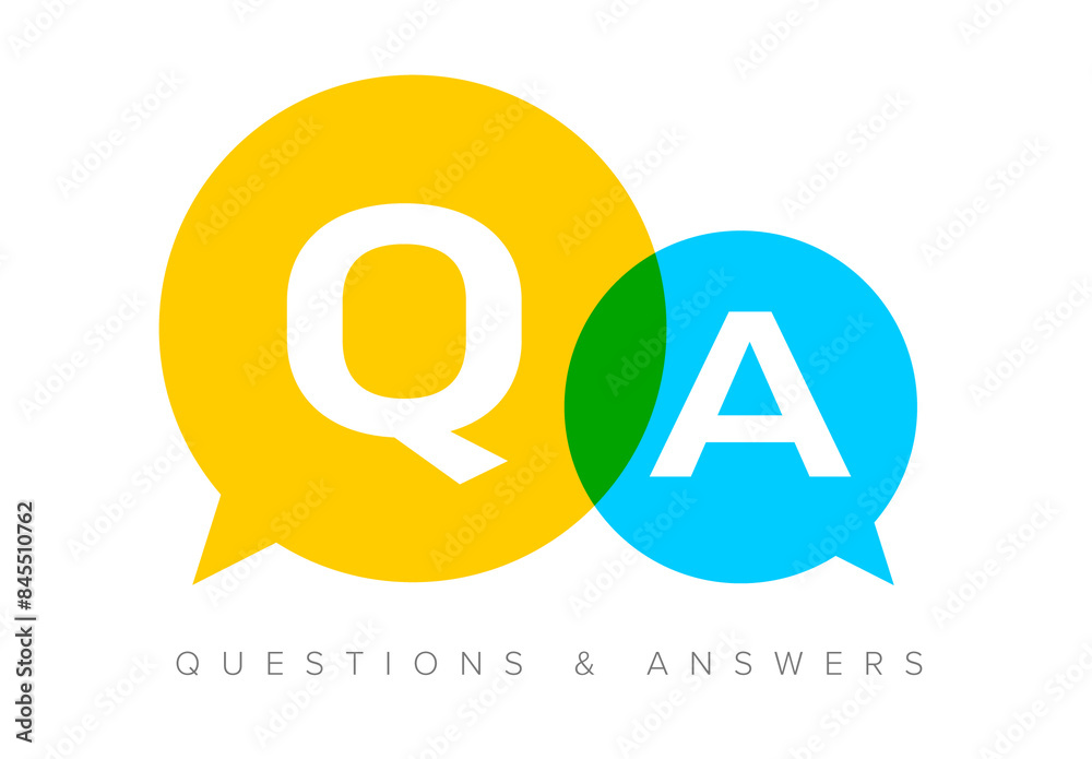 Question and answers of FAQ frequently asked question section illustration