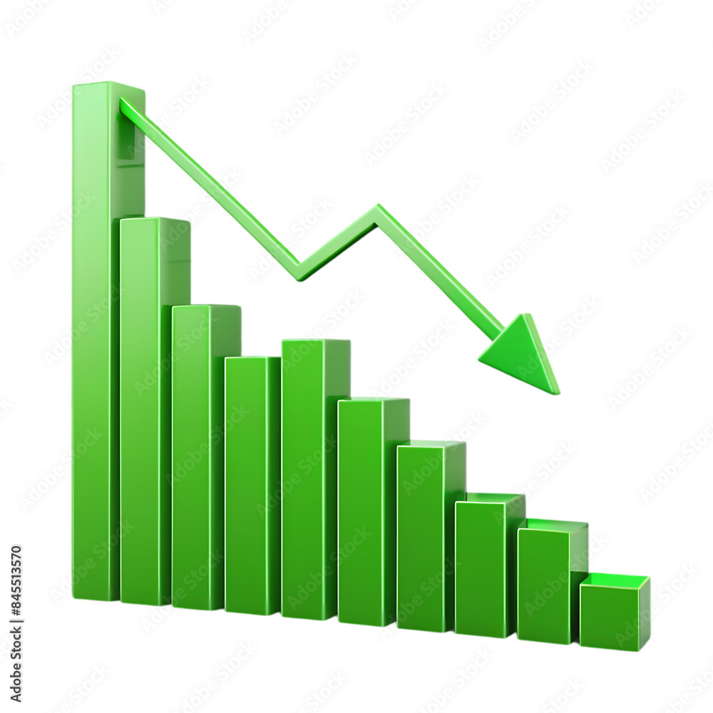Top view of statistics presentation with arrow Top view of statistics presentation with arrow