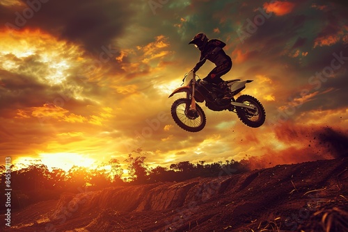 motocross jump to the air