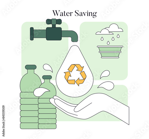 Eco Friendly Lifestyle. Flat Vector Illustration