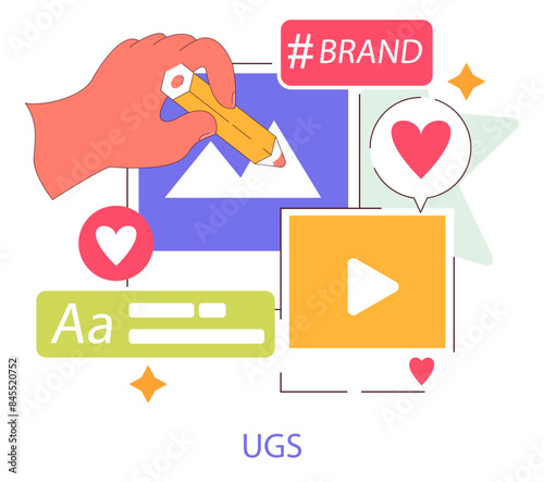 Interactive Engagement. Flat Vector Illustration