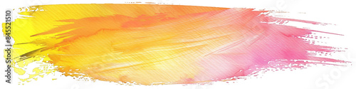 Vibrant Abstract Brush Stroke Art in Pink and Yellow for Creative Designs