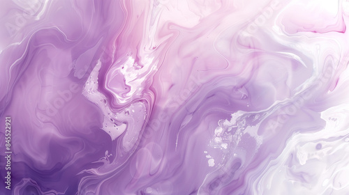 An abstract fluid and marble texture background with soft pastels of lavender, pink, and white
