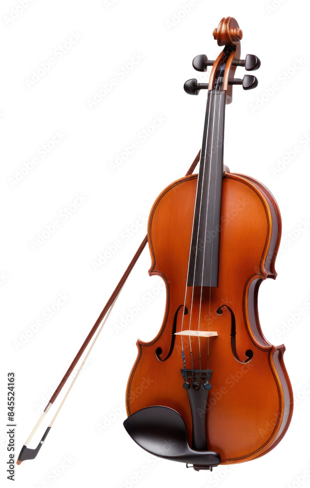 Fototapeta premium PNG Violin white background performance orchestra.