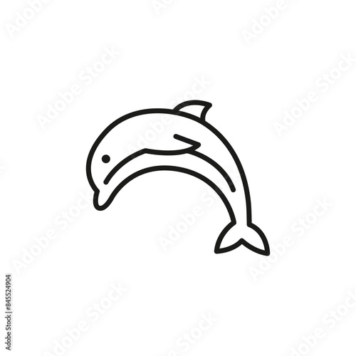 Dolphin icon. Simple dolphin icon for social media, app and web design. Vector illustration.