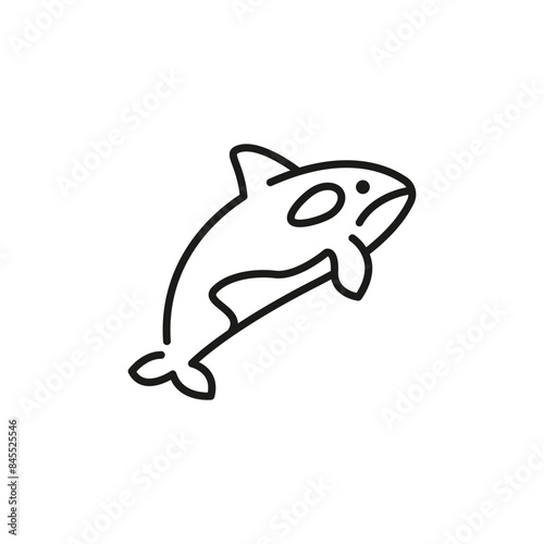 Orca icon. Simple orca icon for social media, app and web design. Vector illustration.