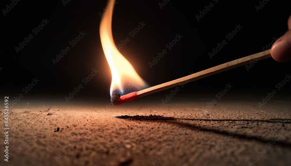 lit match on a dark background lit match on a dark background