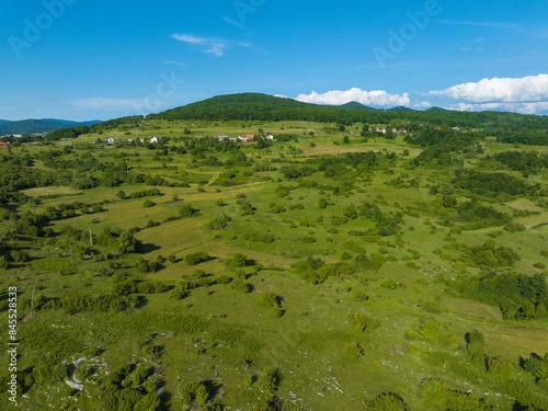 Kuterevo valley in Lika region at the foothill of the Velebit Mountain, Croatia photo