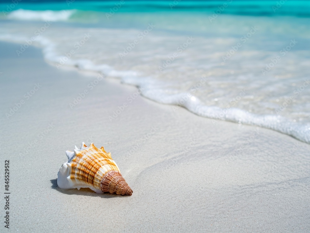 Shell on the beach, seashell on the white sand Shell on the beach, seashell on the white sand