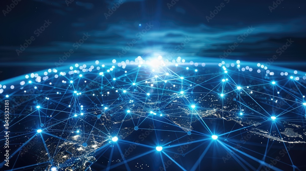 web globe depicts a global network of connections web globe depicts a global network of connections