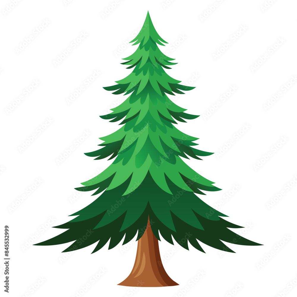 Obraz premium christmas tree isolated on white
