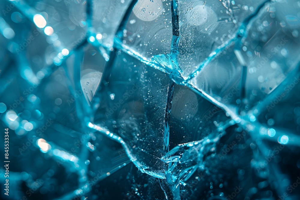 Fragmented glass with light reflections. Fragmented glass with light reflections.