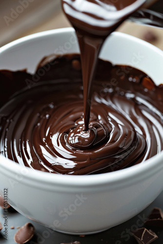 decadent hot chocolate pouring from cup