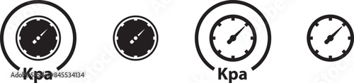 Pressure kpa pascal icon, vector illustration