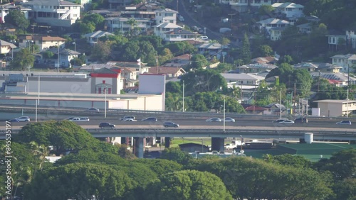 Wallpaper Mural Side view of a highway in Honolulu in 4k Torontodigital.ca