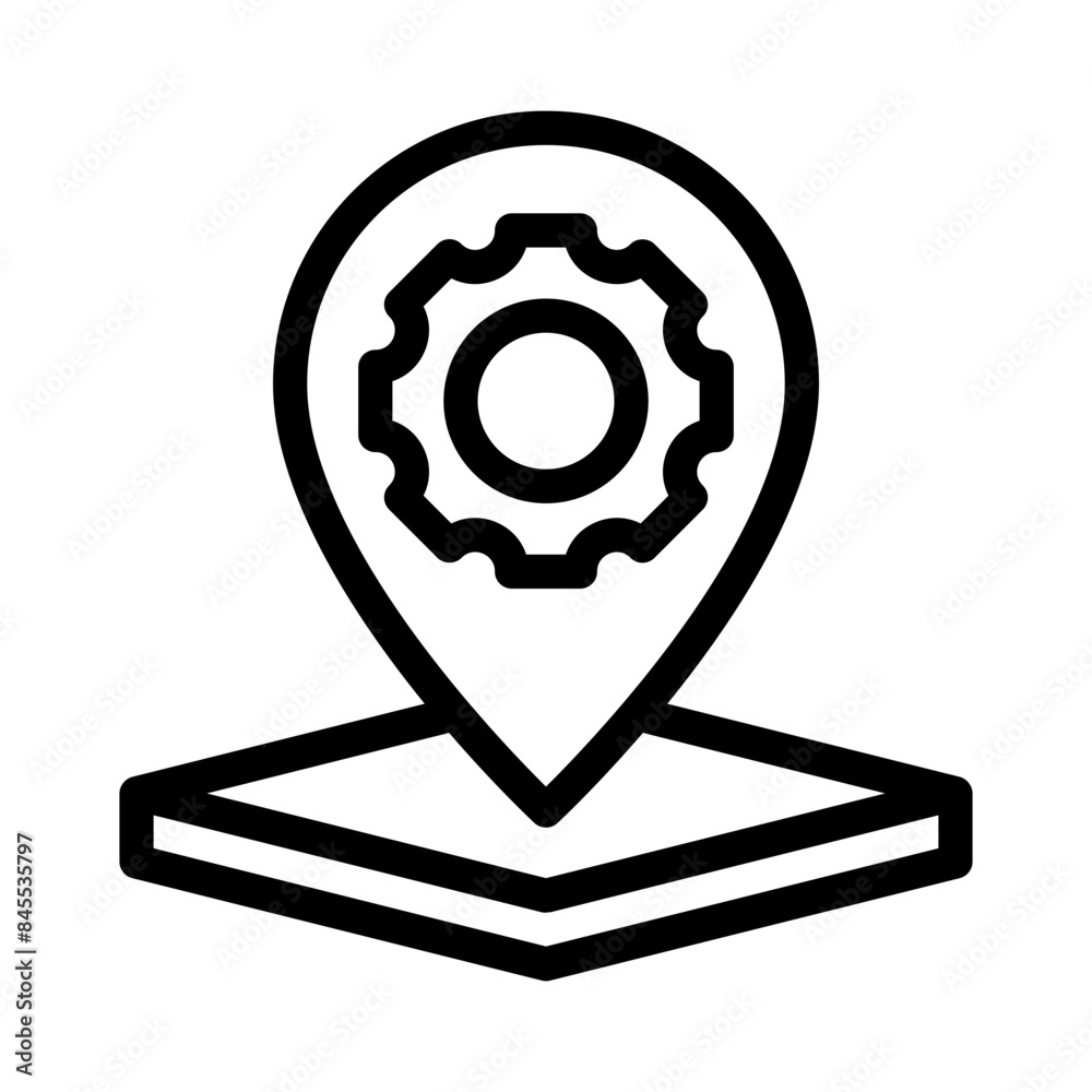 localization line icon localization line icon