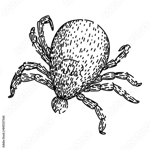Obraz na plátne bite tick hand drawn
