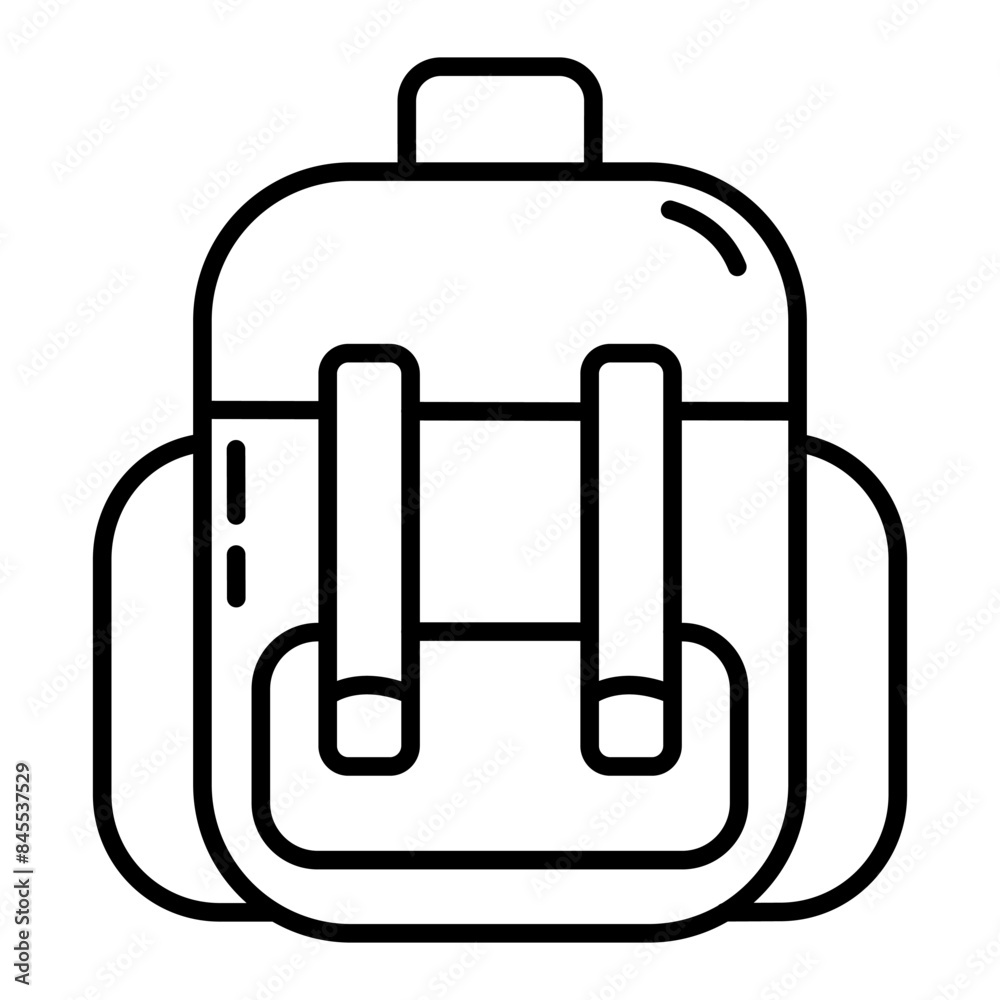 Backpack icon isolated on white background. Vector illustration Backpack icon isolated on white background. Vector illustration