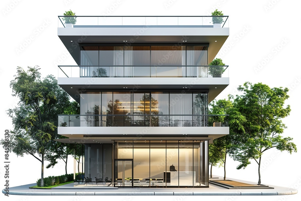 Naklejka premium modern office building
