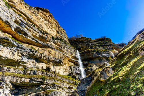 Laza Falls and Cave National Park, located at the foot of the Shahdag Mountains in Qusar region of Azerbaijan Republic. photo