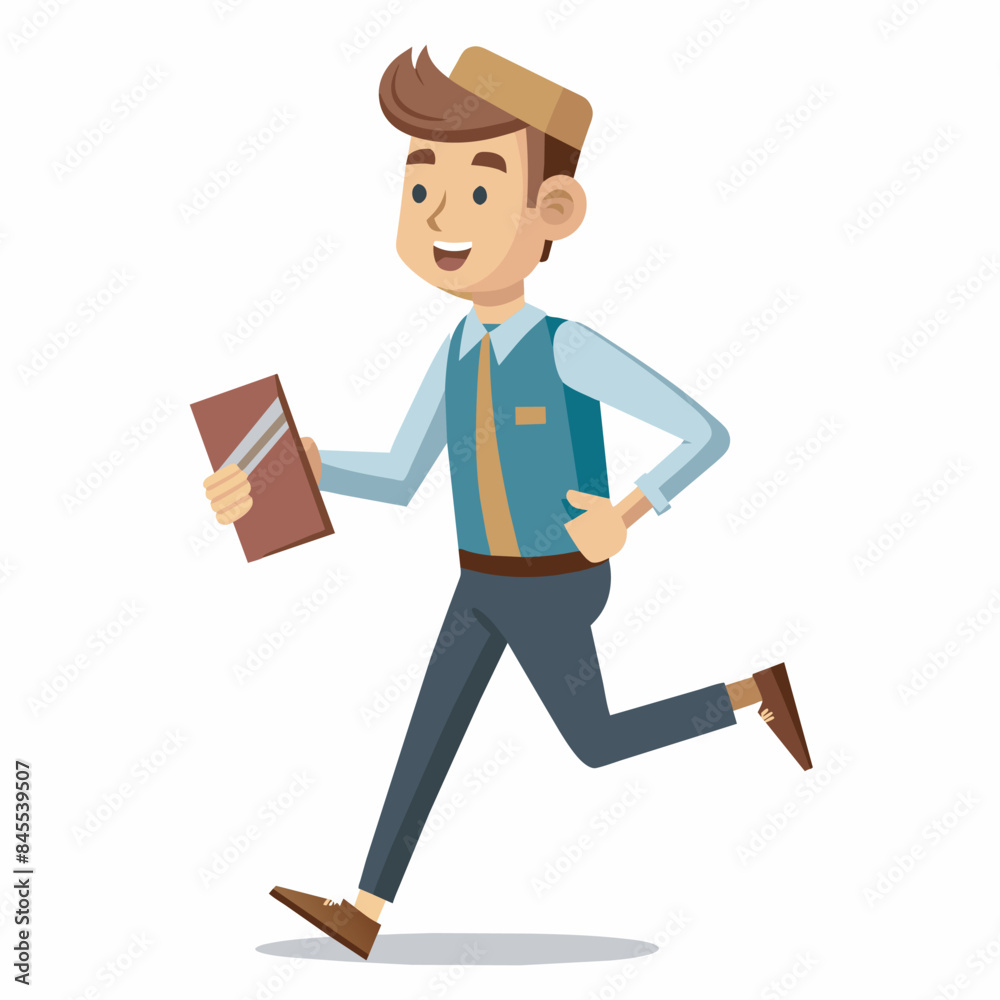 businessman running with a briefcase businessman running with a briefcase