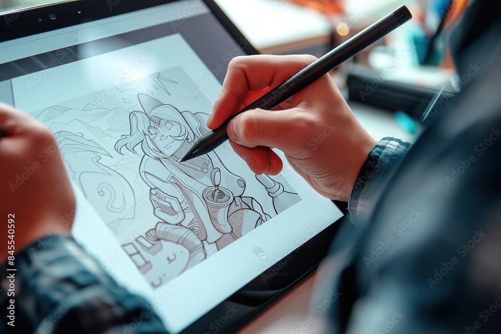 Fototapeta premium anime detail drawing