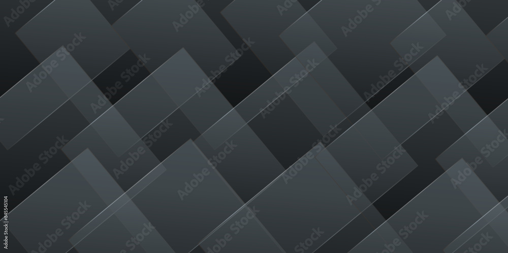 Abstract dark silver black background.  Space design concept.geometric design minimal tech lines and white light grey modern black and white geometric minimal and square shape banner.