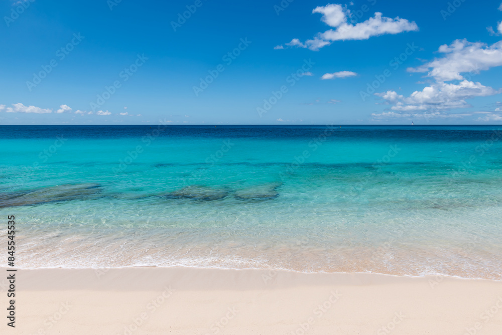 Maho beach, St Maarten. Tropical beach in the Caribbean. Maho beach, St Maarten. Tropical beach in the Caribbean.