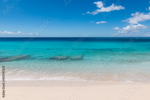 Maho beach, St Maarten. Tropical beach in the Caribbean. 