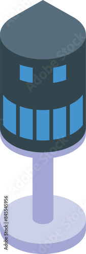 Illustration featuring a modern grain elevator, highlighting its role in agricultural storage and the journey of crops from field to facility