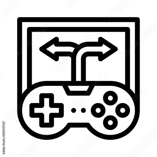 game development line icon