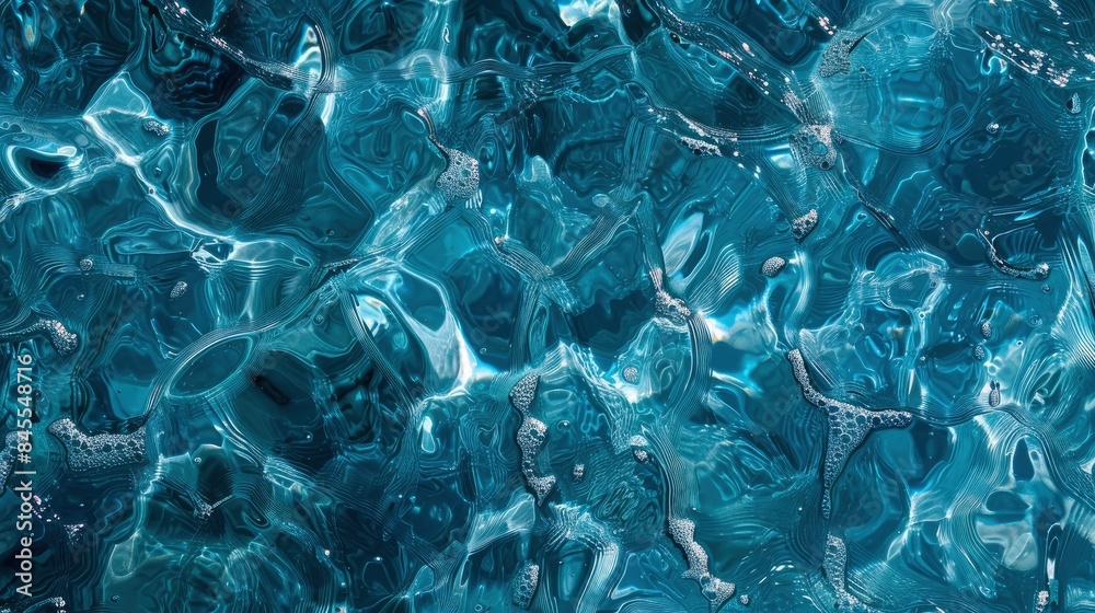 Obraz premium Experience the serene beauty of blue sea water texture captured in a stunning top-view shot