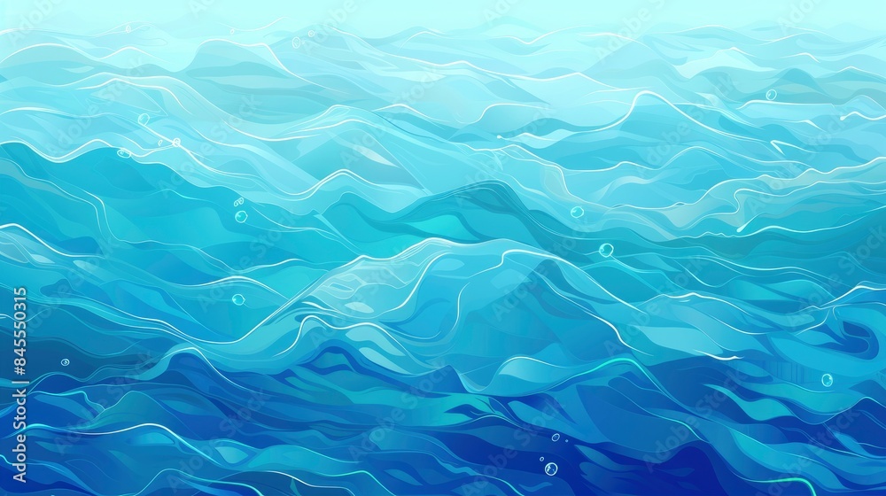A top-down perspective offers a unique view of the captivating texture of blue sea water
