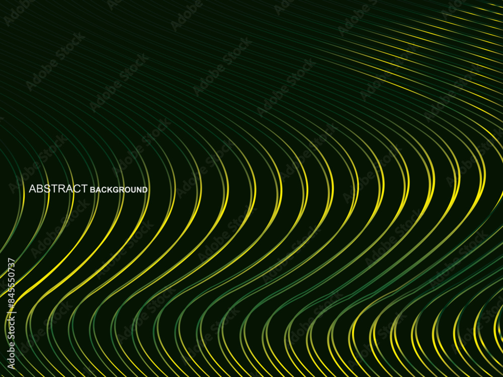 Premium background design with wavy green stripes pattern. Vector horizontal template for digital luxury business banner, contemporary formal invitation, luxury voucher, gift certificate, etc. Premium background design with wavy green stripes pattern. Vector horizontal template for digital luxury business banner, contemporary formal invitation, luxury voucher, gift certificate, etc.