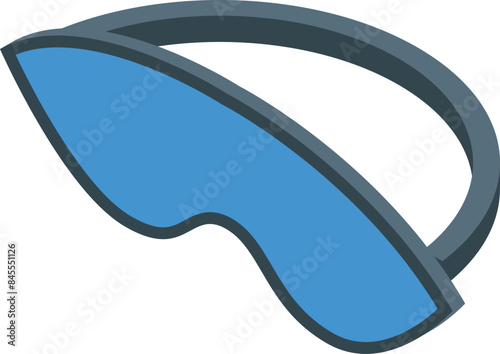 Blue sleep mask for sleeping well during the night isometric icon
