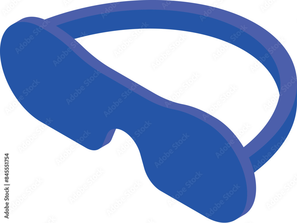 Blue sleep mask isolated on white background for resting eyes Blue sleep mask isolated on white background for resting eyes