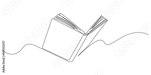 opening book one line drawing continous