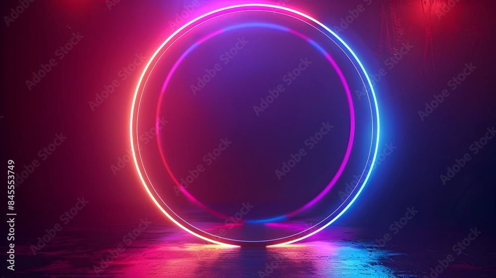 Obraz premium Shimmering Holographic Frame Futuristic 3D Visual Feast for Isolated and Concept Designs