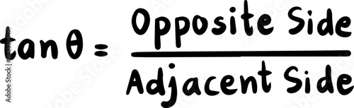 trigonometry formulas hand drawn illustration